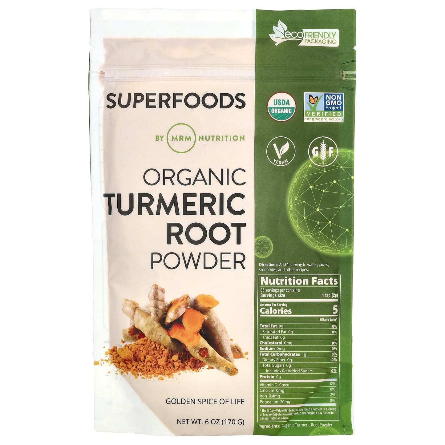 Organic Turmeric Root Powder, MRM Nutrition
