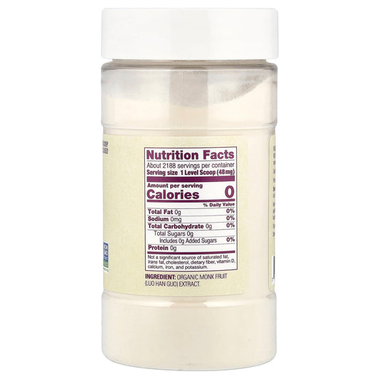 Organic Monk Fruit Extract Powder, NOW Foods