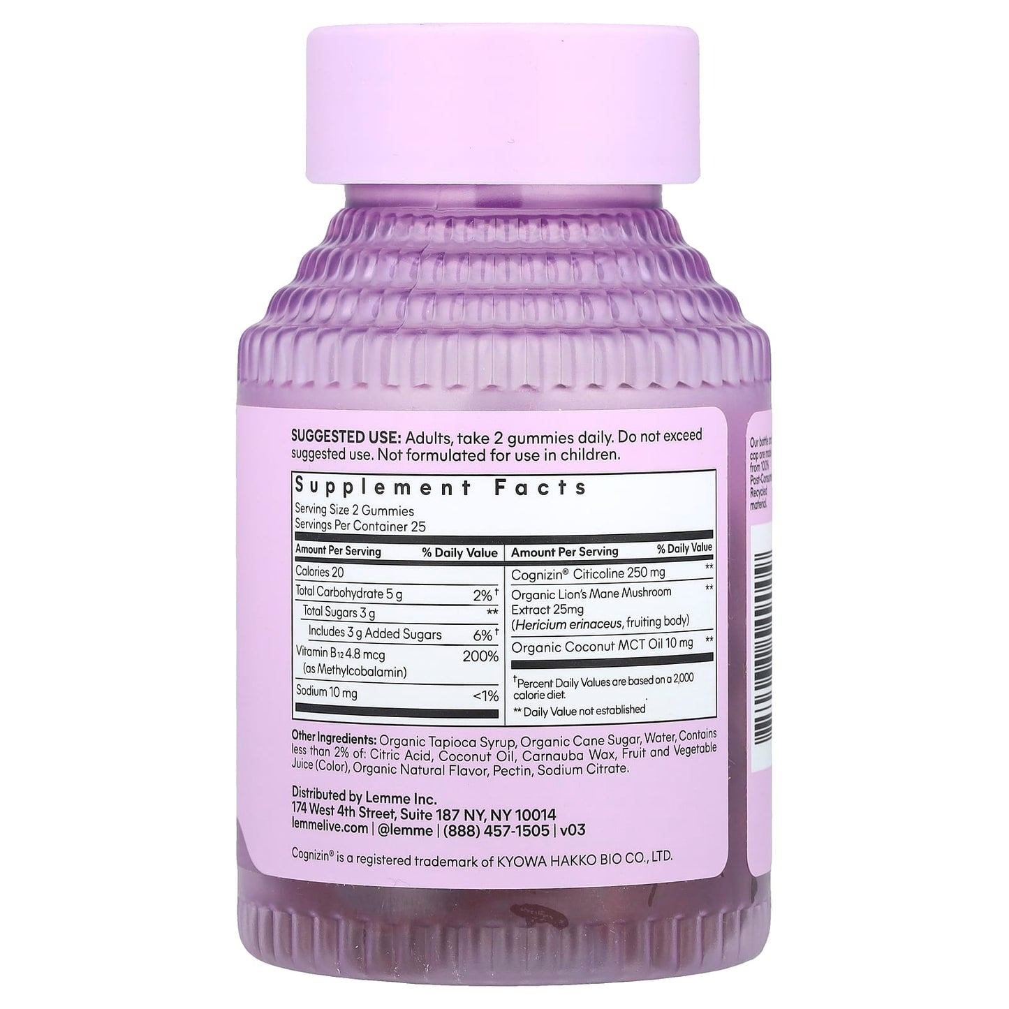 Lemme Focus, Concentration Gummies, Strawberry