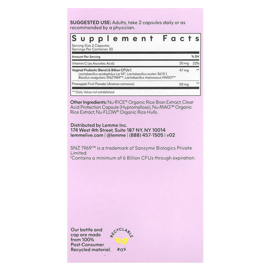 Lemme Purr, Vaginal Health Probiotics