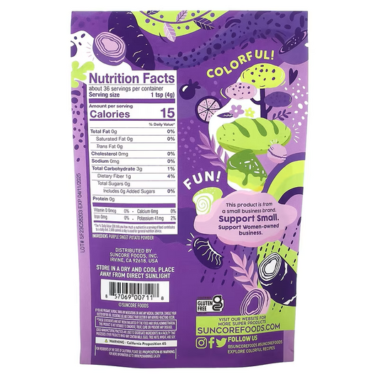 Purple Sweet Potato, Supercolor Powder, Suncore Foods