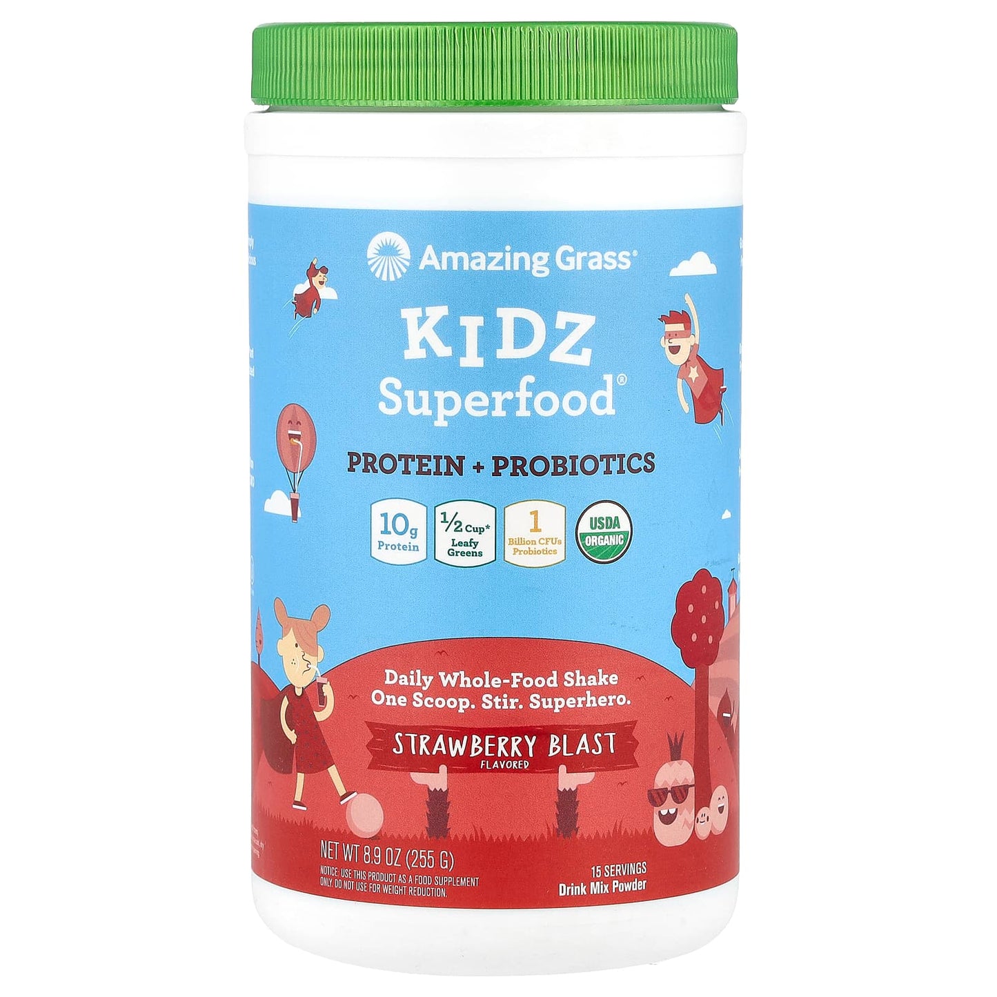 Amazing Grass, Kidz Superfood, Protein + Probiotics