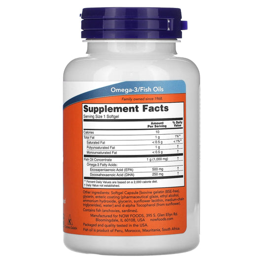 Ultra Omega-3 Fish Oil, NOW Foods