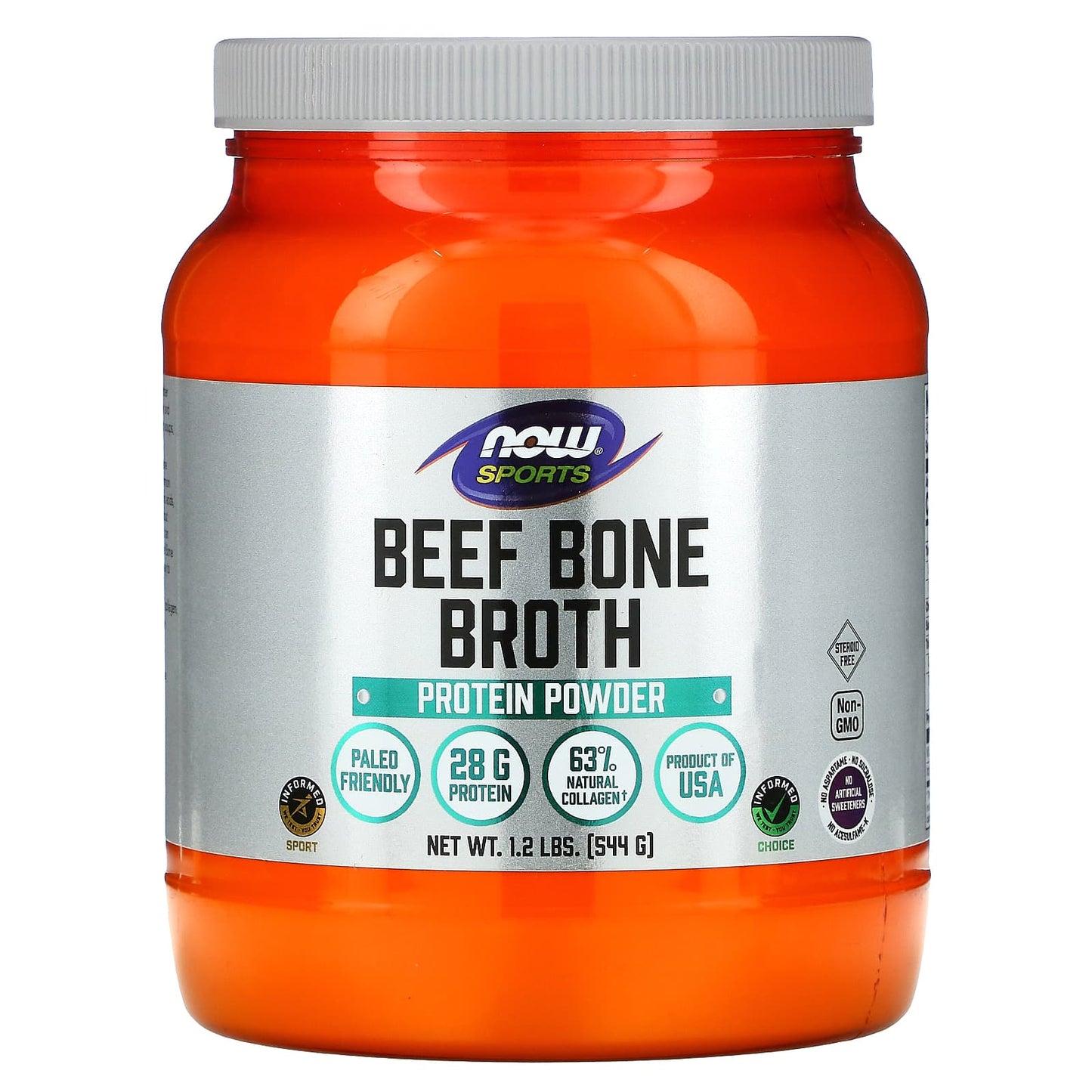 Beef Bone Broth, Protein Powder, NOW Foods