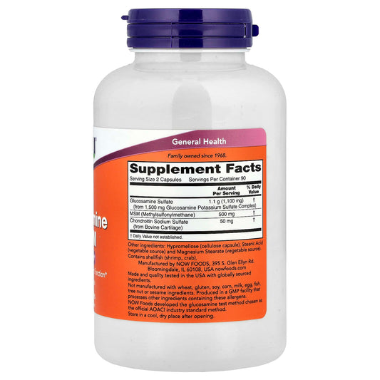 Glucosamine & MSM, NOW Foods