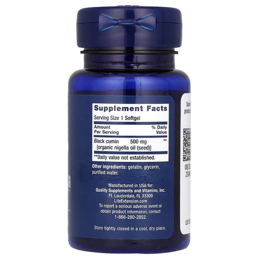 Black Cumin Seed Oil, Life Extension