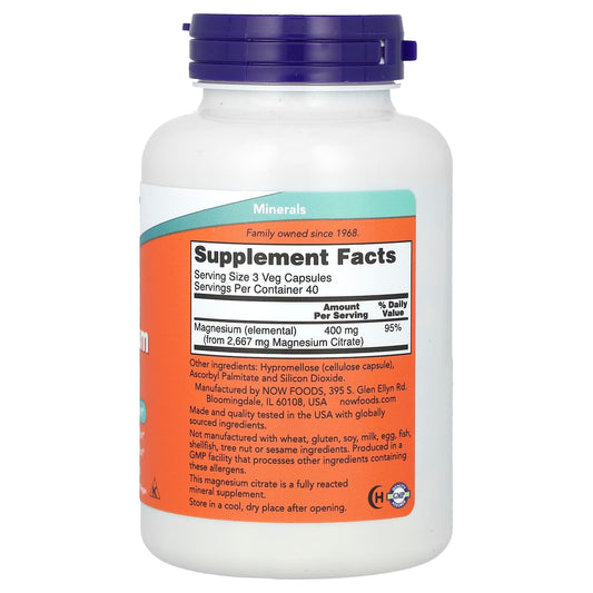 Magnesium Citrate, NOW Foods