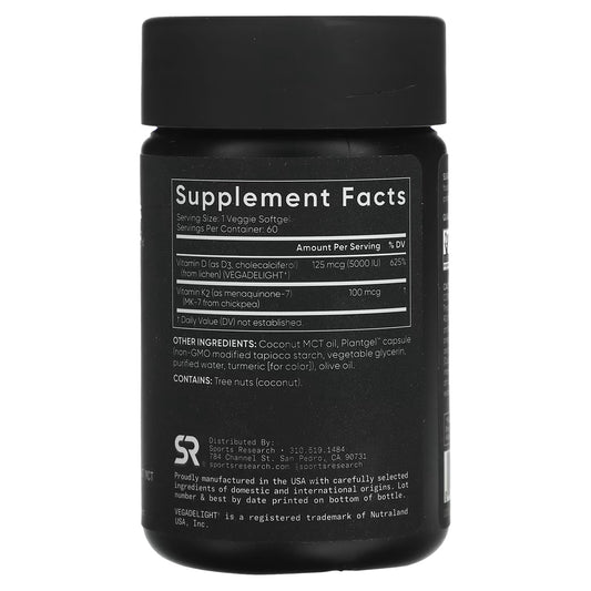 D3 + K2, Plant Based, Sports Research