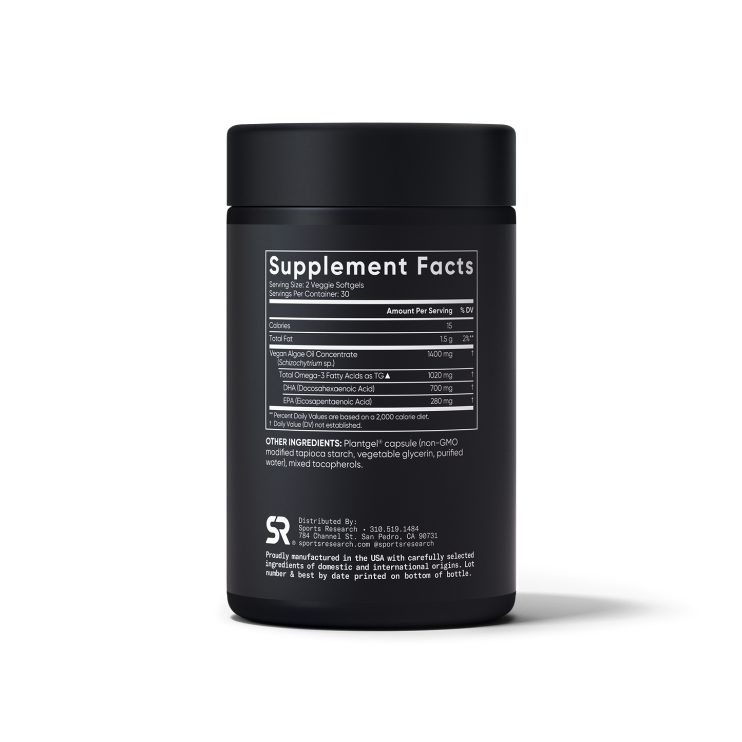 Vegan Omega-3 from Algae Oil, Sports Research