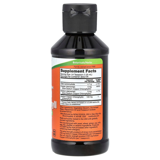 NOW Foods, Liquid Chlorophyll, Extra Strength, Mint