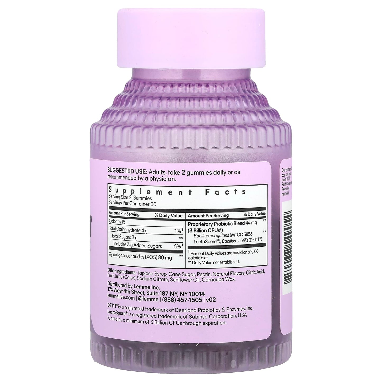 Lemme Debloat, Daily Digestive Probiotic Gummies