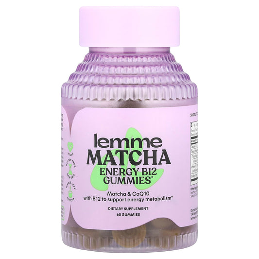 Lemme Matcha, Energy B12 & CoQ10 Gummies, Matcha Latte