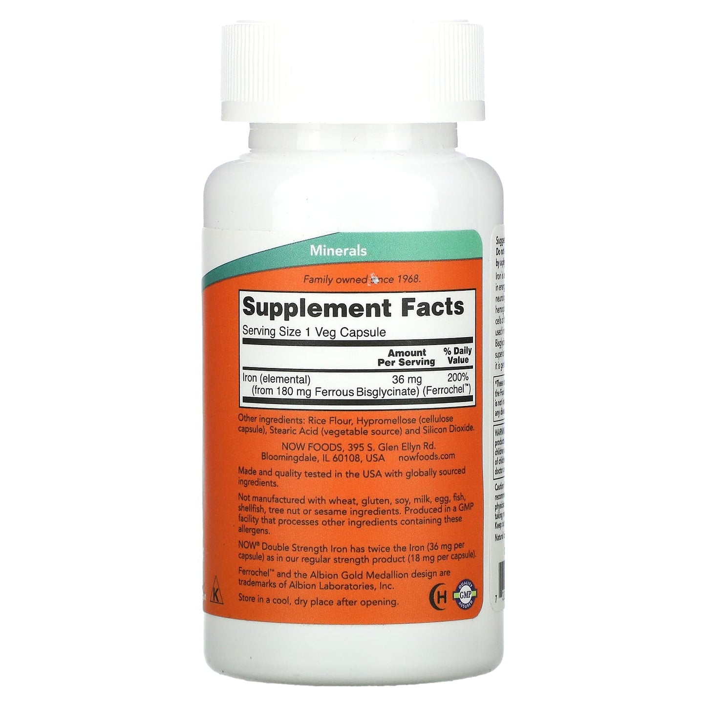 Iron, Double Strength, NOW Foods