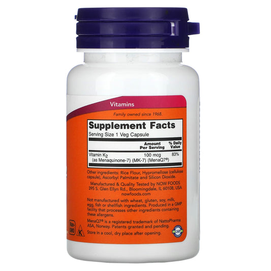 MK-7 Vitamin K-2, NOW Foods