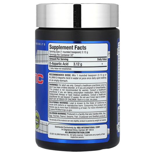 D-Aspartic Acid, AllMax