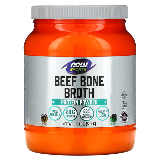 Beef Bone Broth, Protein Powder, NOW Foods
