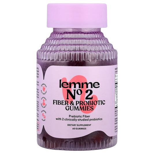 Lemme No2, Fiber & Probiotic Gummies, Strawberry