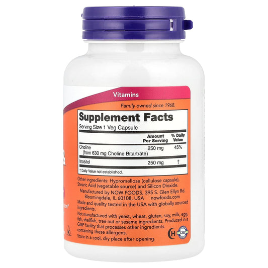 Choline & Inositol, NOW Foods
