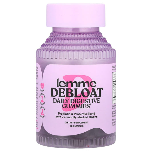 Lemme Debloat, Daily Digestive Probiotic Gummies, Blackberry