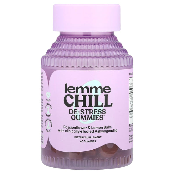 Lemme Chill, De-Stress Ashwagandha Gummies, Mixed Berry