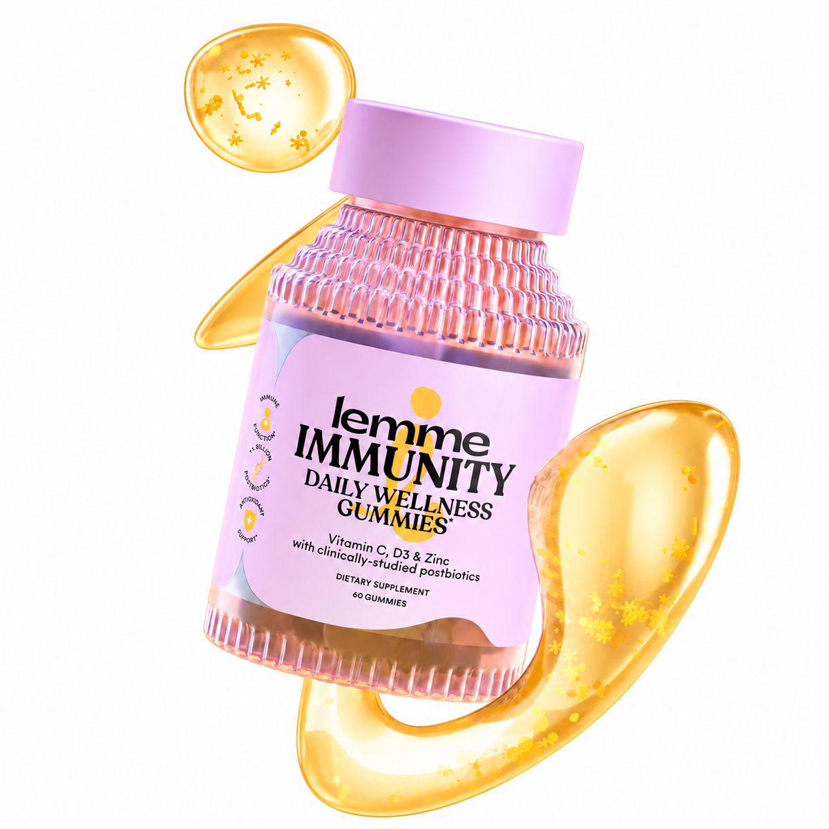 Lemme Immunity, Daily Wellness Gummies, Sweet Orange