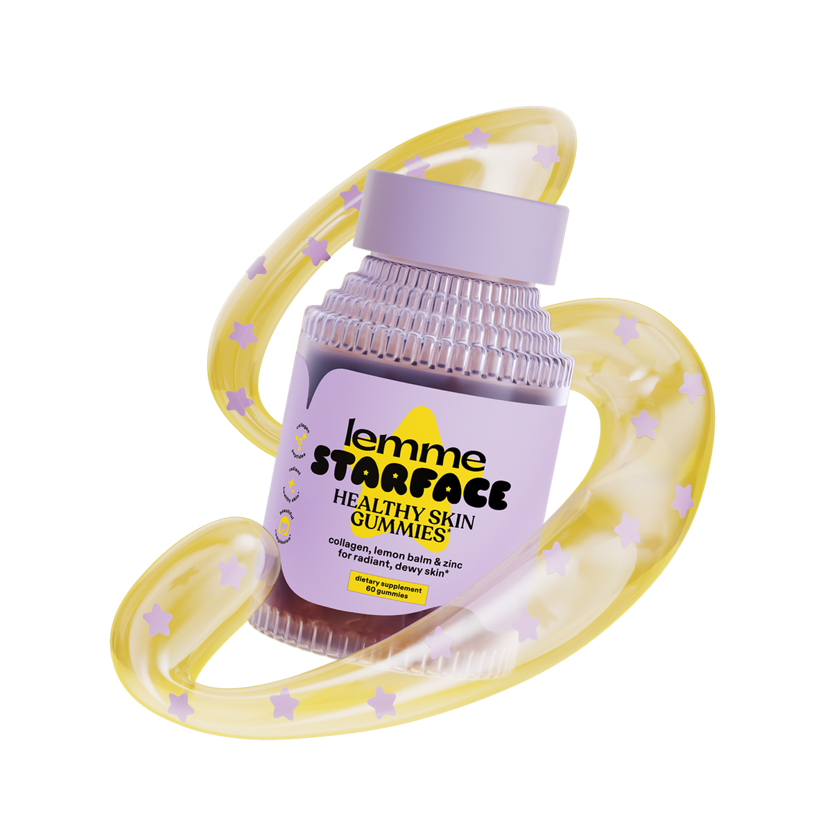 Lemme X Starface, Healthy Skin Gummies, Lemon