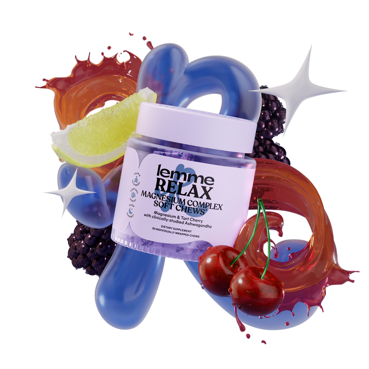 Lemme Relax, Magnesium Complex Soft Chews, Blackberry Lemonade
